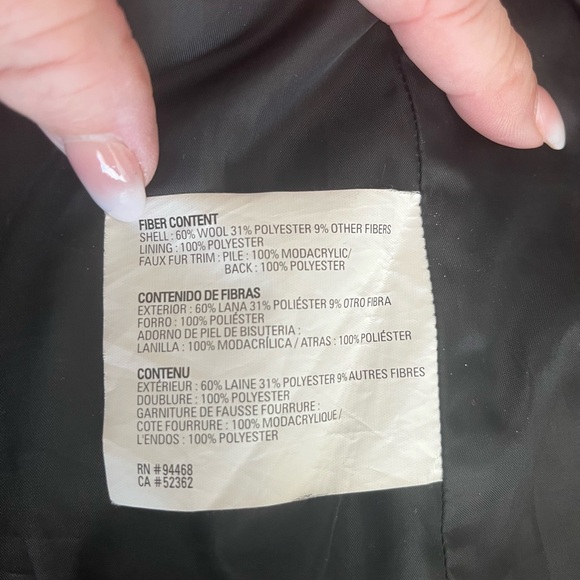 Braetan Black Coat with Fur-Trimmed Hood - Picture 6 of 7